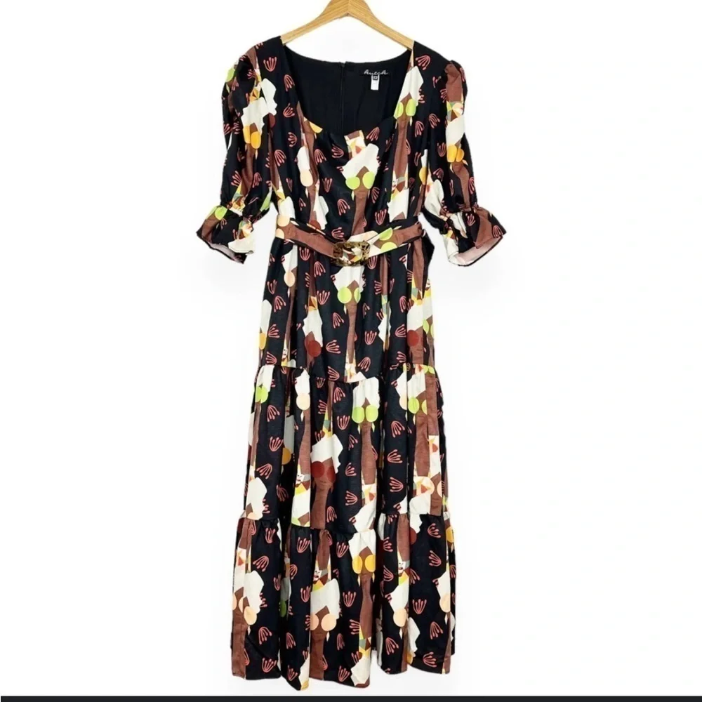 Hutch Anthropologie Maxi Midi sunglass lady Boho Dress Size 6 ModCloth new - Picture 2 of 10